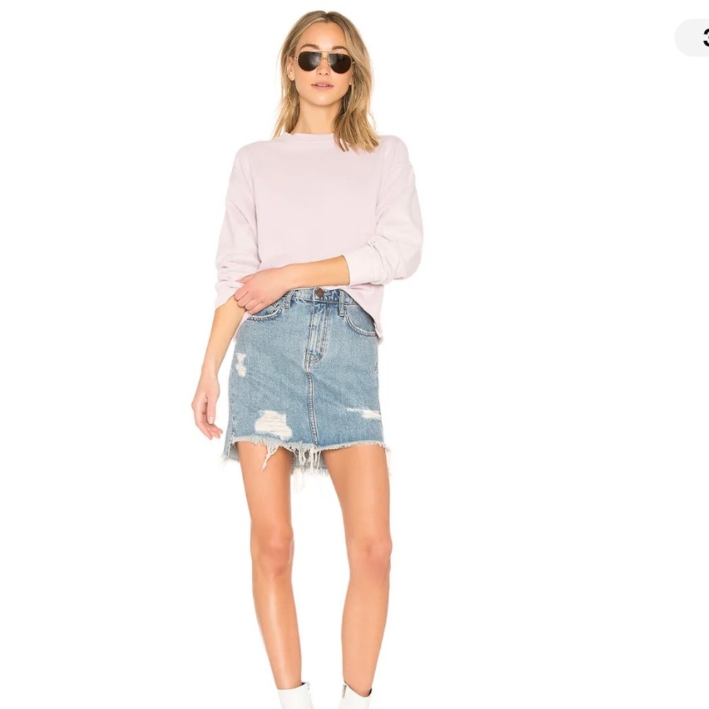 NWat current/Elliott High Waist Mini Size 30 Destroy Wash